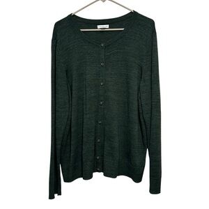 Croft&barrow Forest Green Cotton Cardigan size XXL‎